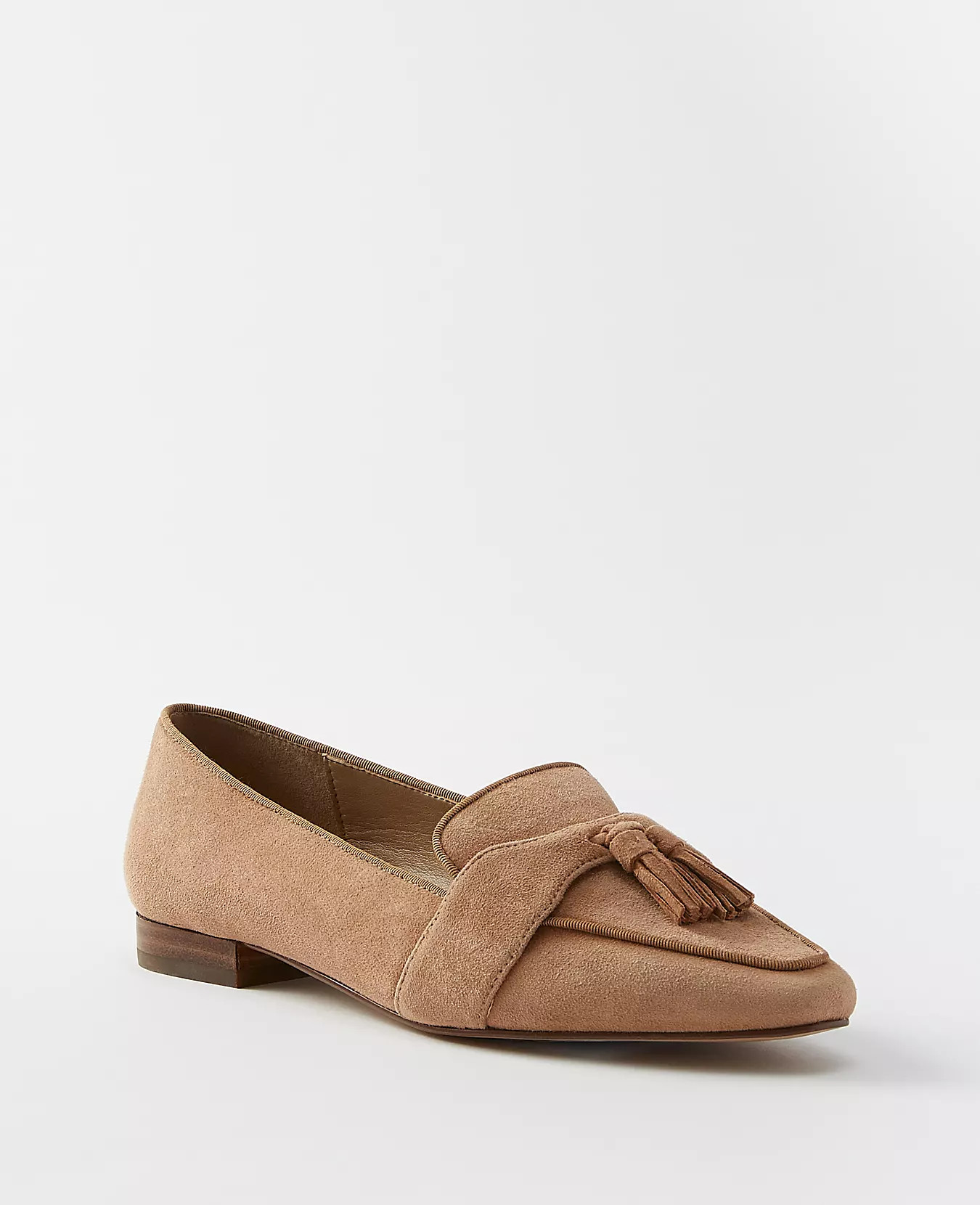 Suede Tassel Loafer Flats | Ann Taylor (US)