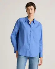 100% Organic Cotton Poplin Long Sleeve Boyfriend Shirt | Quince