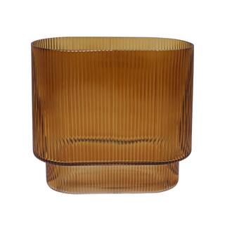 8" Amber Ribbed Glass Vase by Ashland® | Michaels Stores