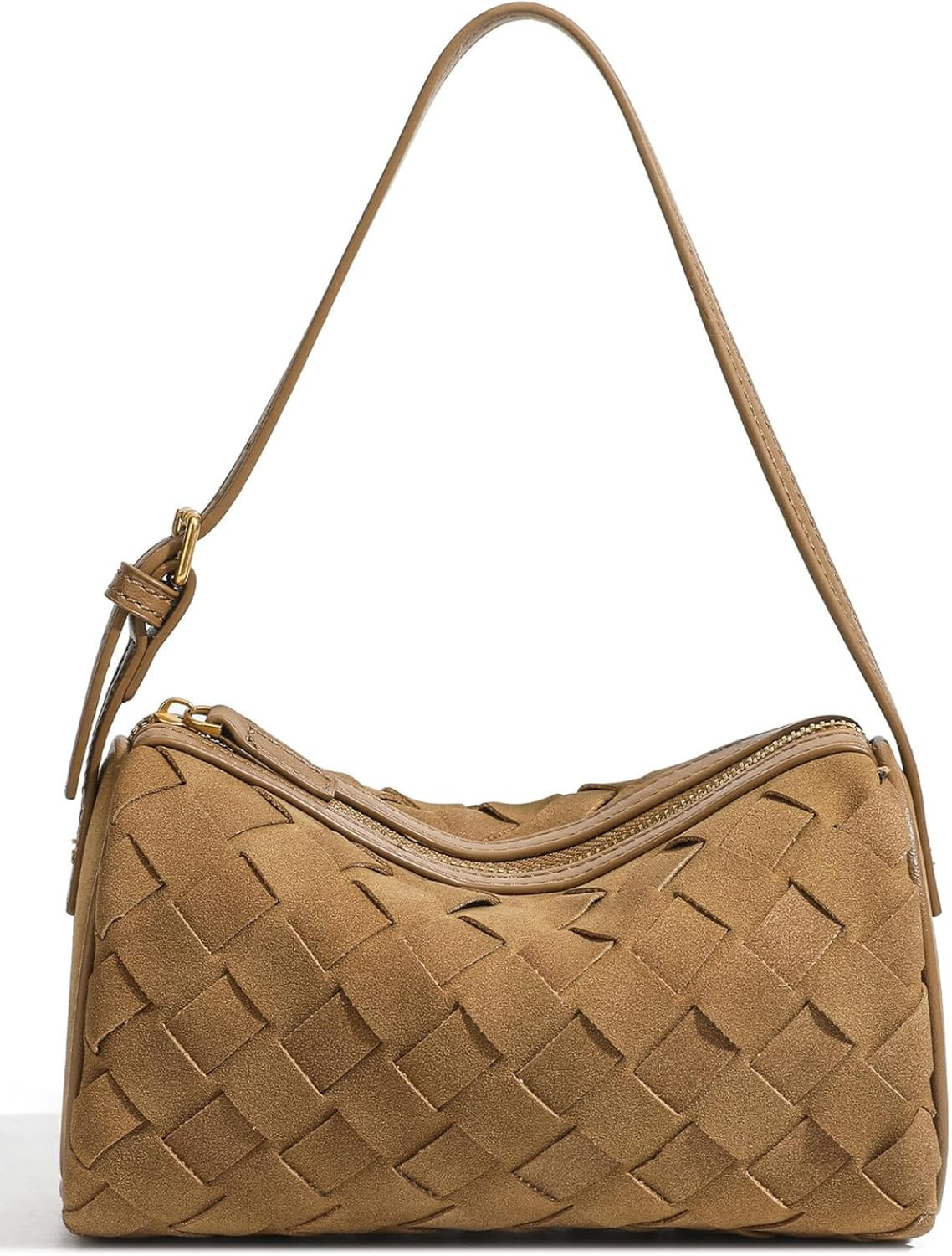 Mini Woven Suede Handbag for Women, small clutch purses Top-handle and Crossbody Designer Hobo Bags | Amazon (US)