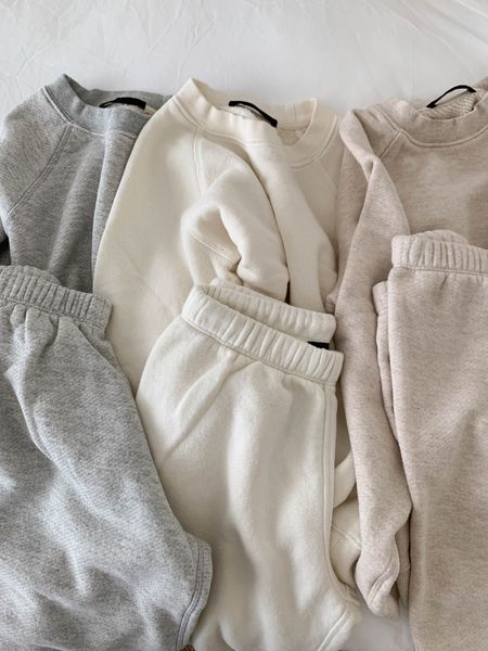 Jenni Kayne Saturday sweats and sweatshirts. I now have 5 sets of these. They’re the best. I have the sweatshirt in xs, small, and medium. Size up for a comfy fit and go up 2 sizes for an oversized fit. 

On sale this weekend. Use code LDW20