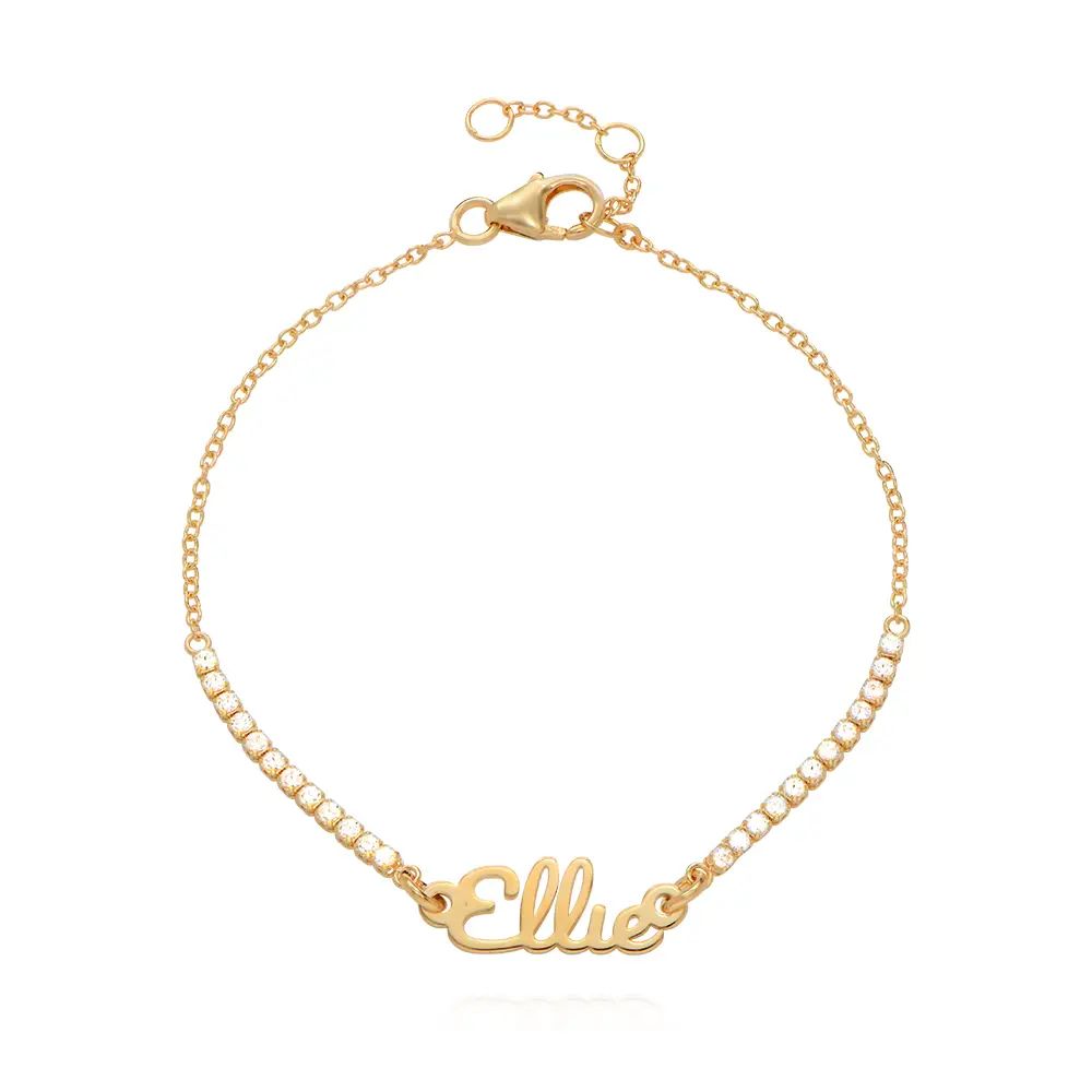 Kate Name Tennis Bracelet in 18K Gold Vermeil | MYKA