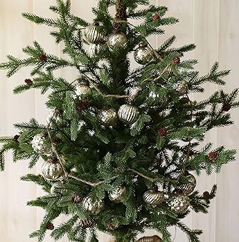 Creative Co-Op Embossed Mercury Glass Ornamental Garland, 72 Inch, Antique Silver | Amazon (US)