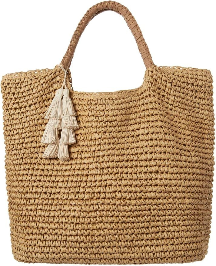 Fallon & Royce Mel Straw Tote Beach Bag | Amazon (US)