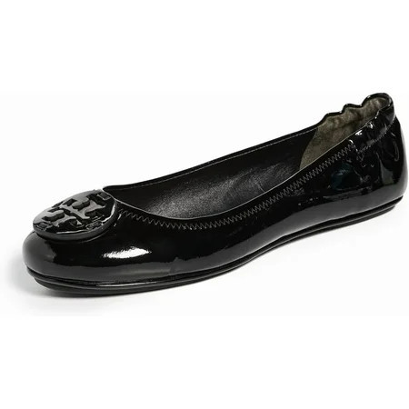 Tory Burch Womens Minnie Travel Ballet Flats - Black Patent - 7 | Walmart (US)