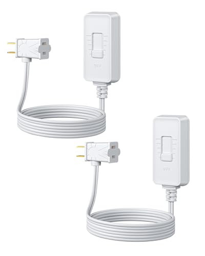 DEWENWILS Plug in Dimmer Switch for Lamp, Table Lamp Dimmer for Dimmable LED/CFL Lights and Incandescent Bulbs, Full Range Slide Control, Extension Cord Dimmer, White, 2 Pack | Amazon (US)