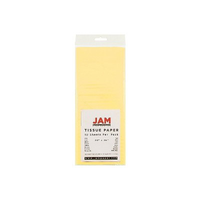 JAM Paper Gift Tissue Paper Yellow 10 Sheets/Pack (1152359) | Target