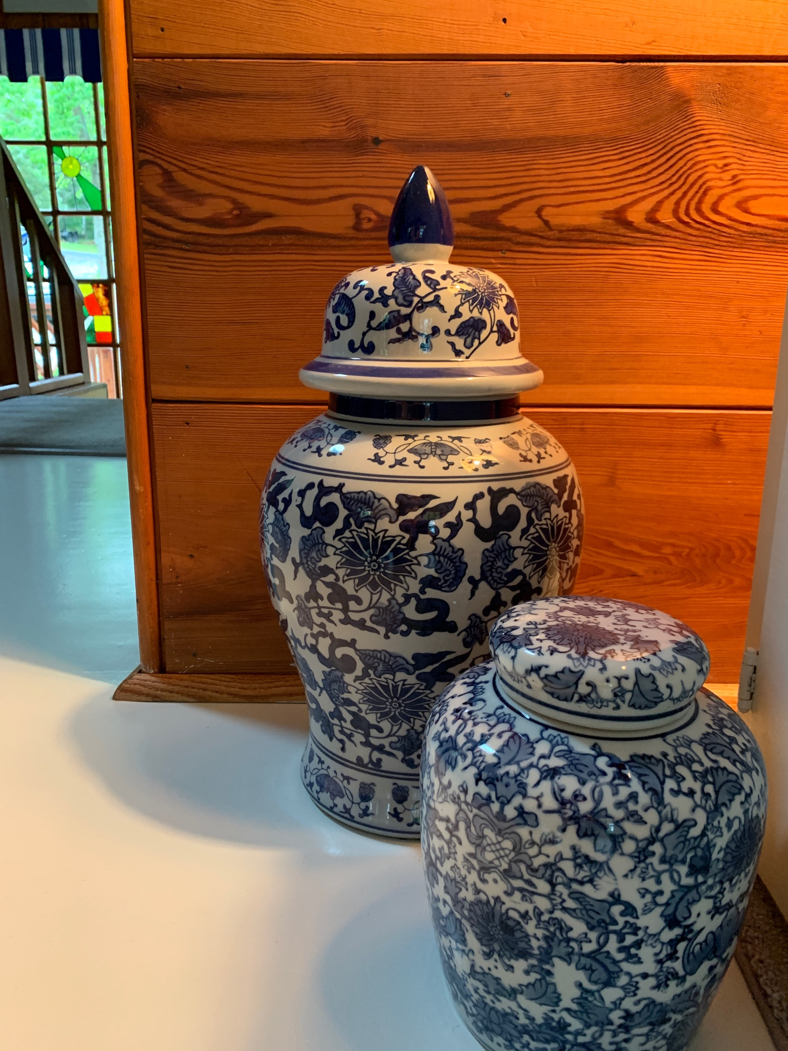 Favorite Ginger Jars (the larger one is 18 inches!) great for next to an end table like this, or a fireplace! 
#LTKxPrimeDay
The smaller one is a great housewarming gift idea with some fresh flowers!




#gingerjar #blueandwhite #amazonhome #amazon #chinoiserie #fireplacedecor #vases #housewarminggift #hostessgift #grandmillenial #vases

#LTKunder100 #LTKhome #LTKFind