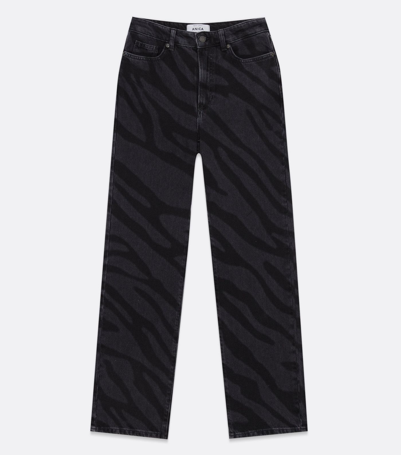 Black Marble Print Ankle Grazing Hannah Straight Leg Jeans
						
						Add to Saved Items
						... | New Look (UK)