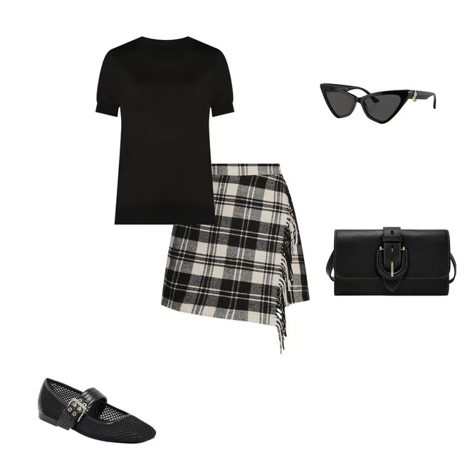 Antonio Melani Georgie Woven Brushed Plaid Fringe High Rise Wrap Front Mini A-Line Skirt | Dillar... | Dillard's