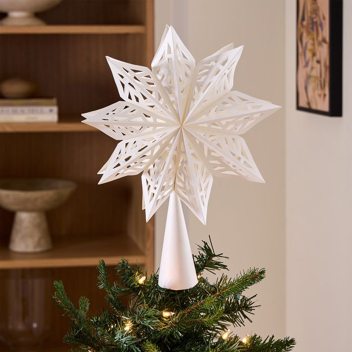 Snowflake Paper Tree Topper | West Elm (US)