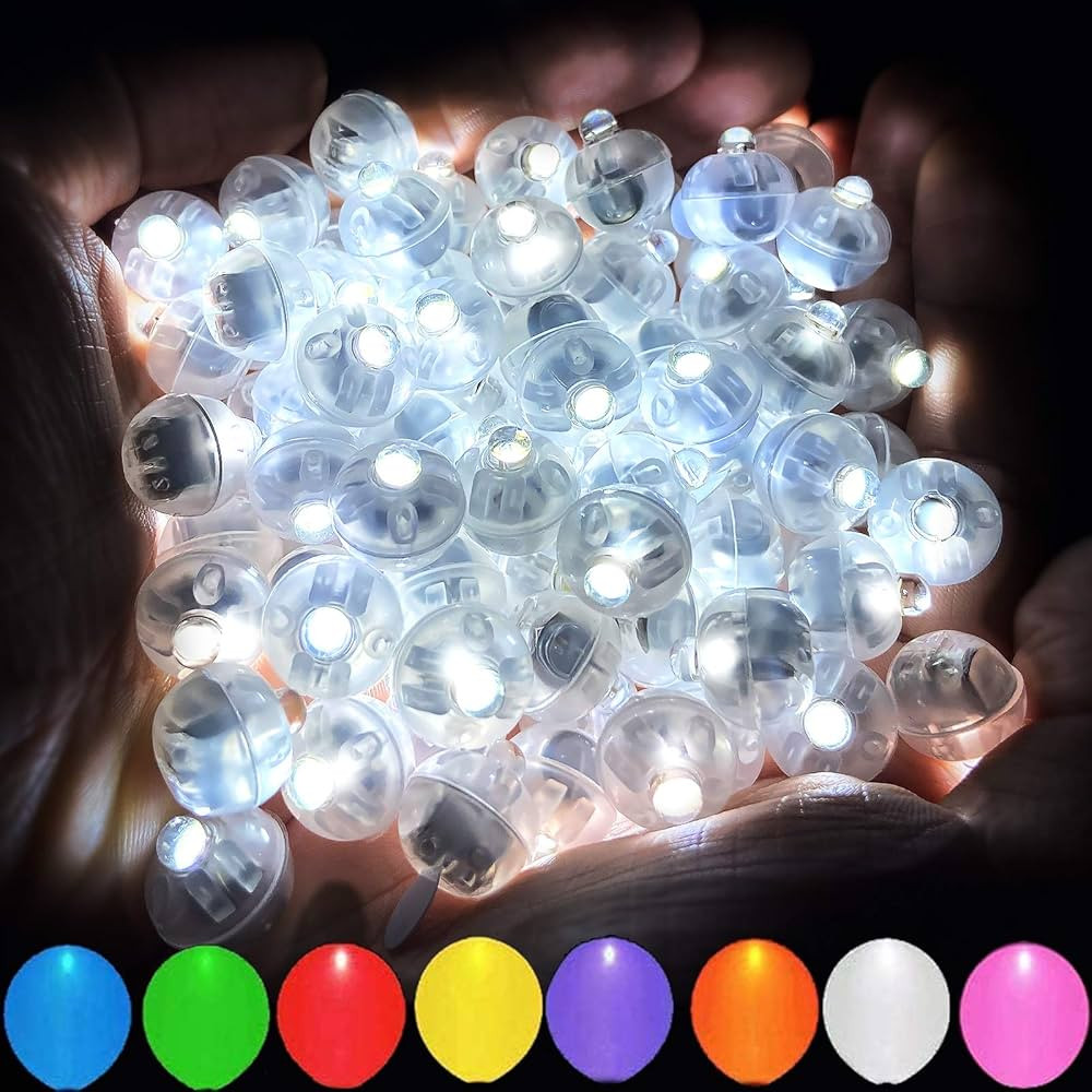Aogist 100pcs White LED Balloon Light,Tiny Light Mini Round Led Ball Lamp for Paper Lantern Ballo... | Amazon (US)