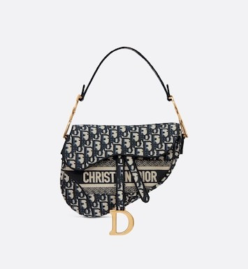 Saddle Bag Blue Dior Oblique Embroidery | DIOR | Dior Beauty (US)