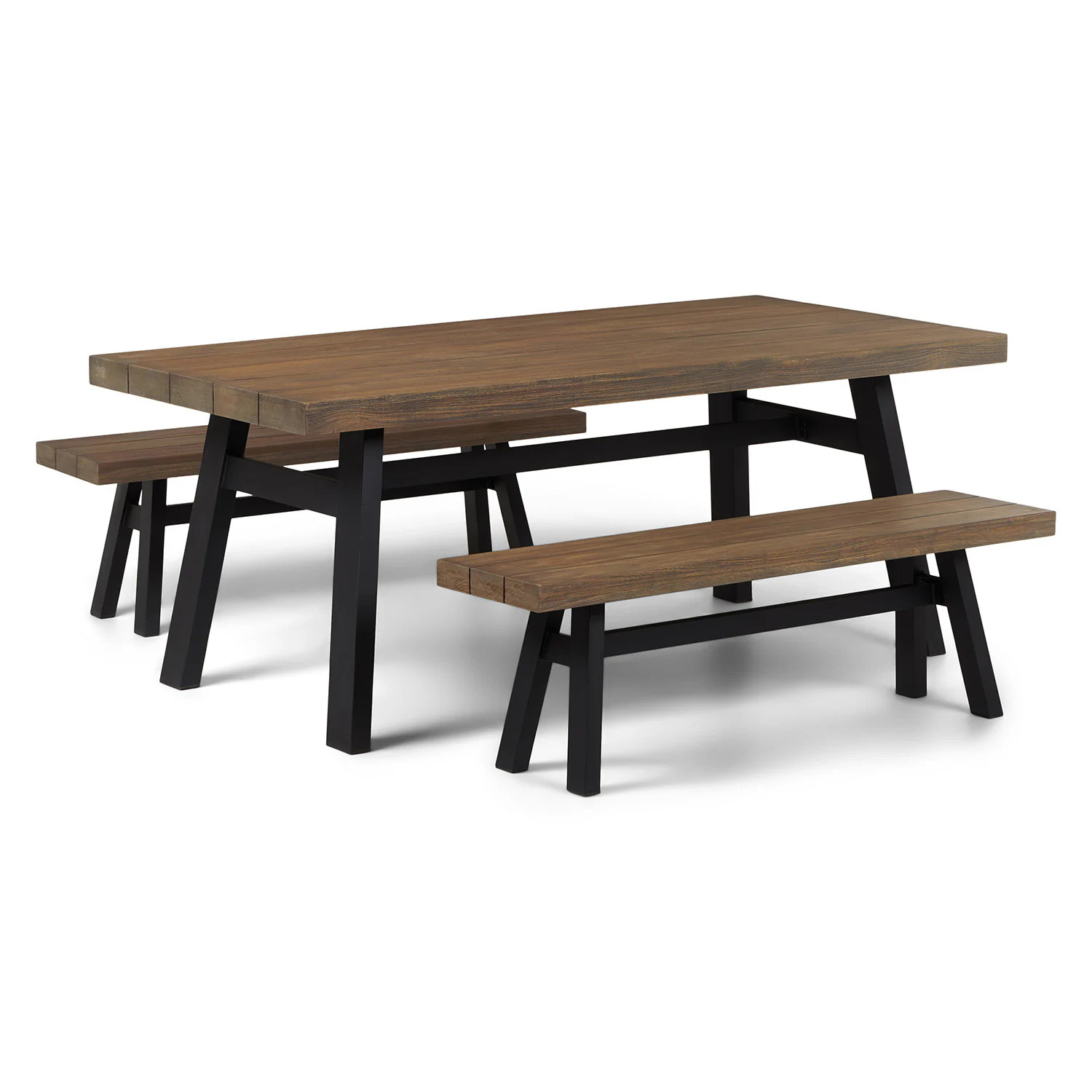 Sardis 77" Outdoor Dining Set - Vintage Brown | Article