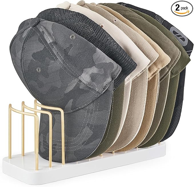 Mkono Hat Organizer for Baseball Caps, Hat Holder for 10 Baseball Caps, Tabletop Hat Rack Stand H... | Amazon (US)