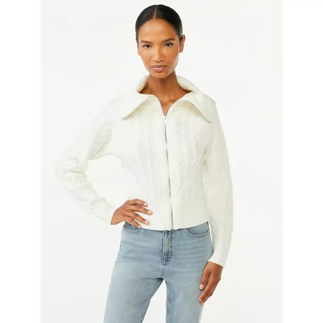 White hot sale sweater walmart