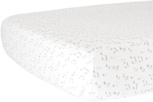 Hello Spud - Music Note Fitted Crib Sheet Organic Cotton Jersey - Super Soft | Amazon (US)