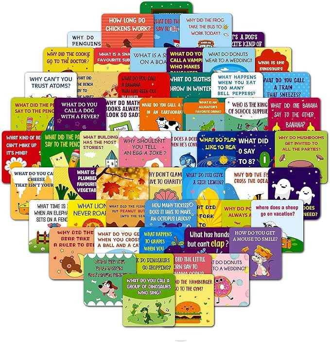 Tinuos Funny Jokes for Kids Lunch Box,60 Motivational And Inspirational Cards Cute Designs with Q... | Amazon (US)