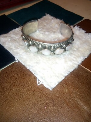 Native American Jameson Lee Navajo Sterling silver mother of pearl cuff bracelet  | eBay | eBay US