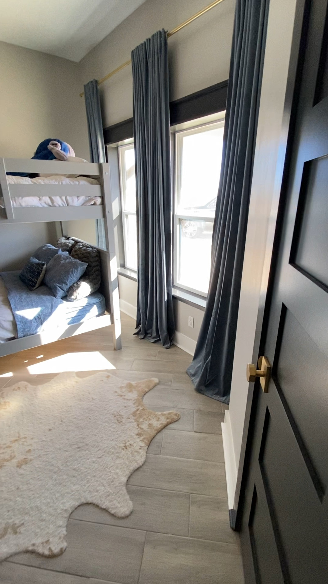 Boy Bedroom Style

#bunkbend #fulloverfullbunkbed #doublebunkbed #velvetcurtains #blackoutcurtains #golddoorknob #doorknob #goldknob #curtains #bed #kidbed #bedroom #boybedroom

nuLOOM Iraida Contemporary Faux Cowhide Area Rug, Shaped 4x5, Off-white

Emtek Privacy Set, Modern Rectangle Rosette, Octagon Knob (Satin Brass)

Emtek Full Dummy Set, Modern Rectangle Rosette, Octagon Knob (Satin Brass)

EMTEK Modern Rectangular Rosette Privacy Set with Matching Finish Octagon Knob - Choice of 6 Finishes - 5212OCTUS4 - Satin Brass (US4)

Chanasya Premium 2-Panel Blackout Velvet Curtains - Classy & Solid Drapes for Living Room or Bedroom - 52" x 84" - Slate Blue

#LTKkids #LTKhome #LTKVideo