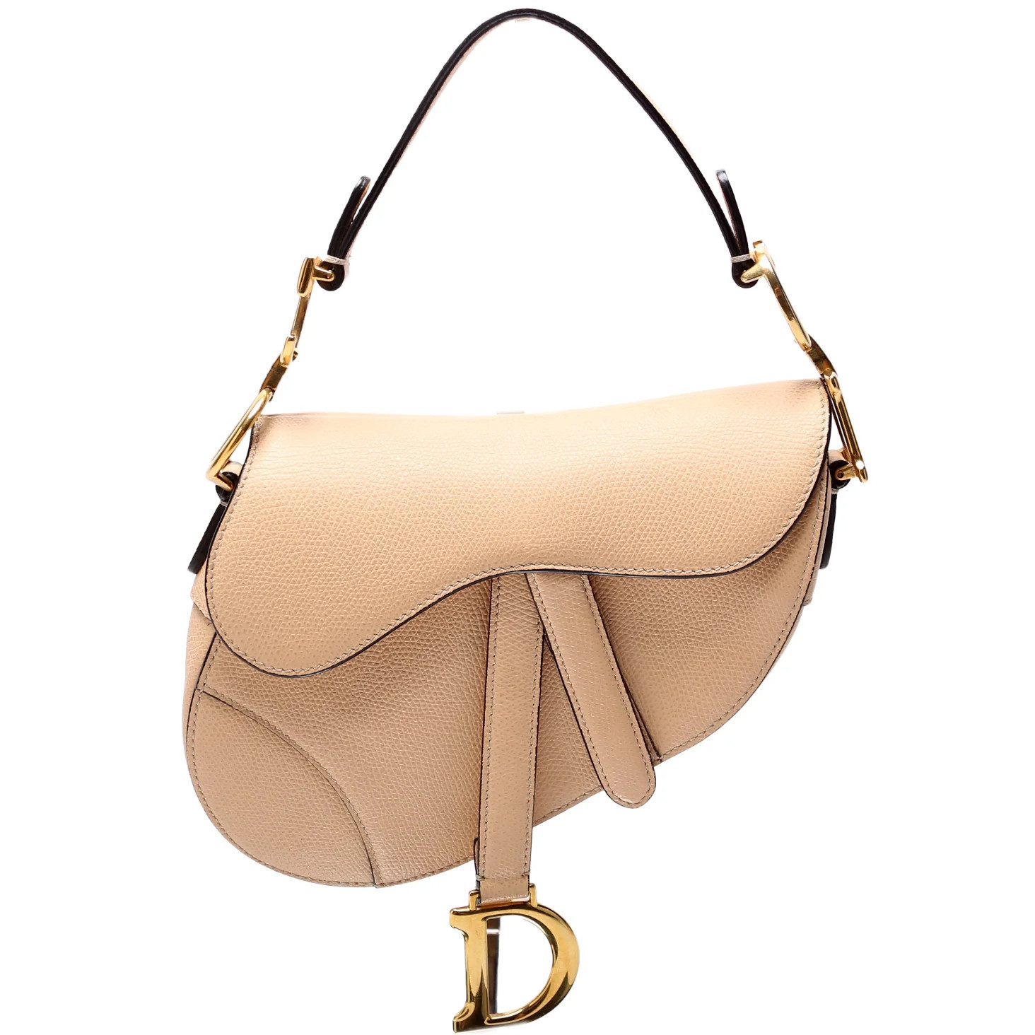 Saddle Bag Mini Leather Nude | Keeks Designer Handbags