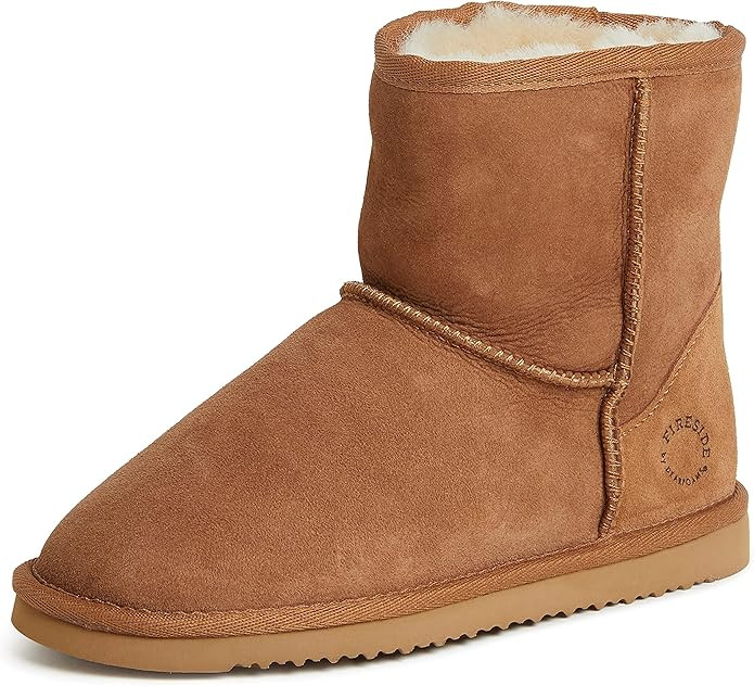 Fireside by Dearfoams Women's Rosebery Shearling Lined Indoor/Outdoor Boot Mid Calf | Amazon (US)