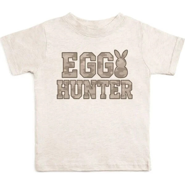 Egg Hunter Camo Easter Short Sleeve T-Shirt, Natural Heather | Maisonette
