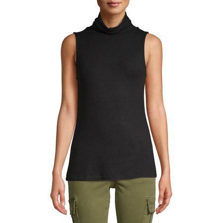 Scoop Sleeveless Mock Neck Sweater Tank Women's | Walmart (US)