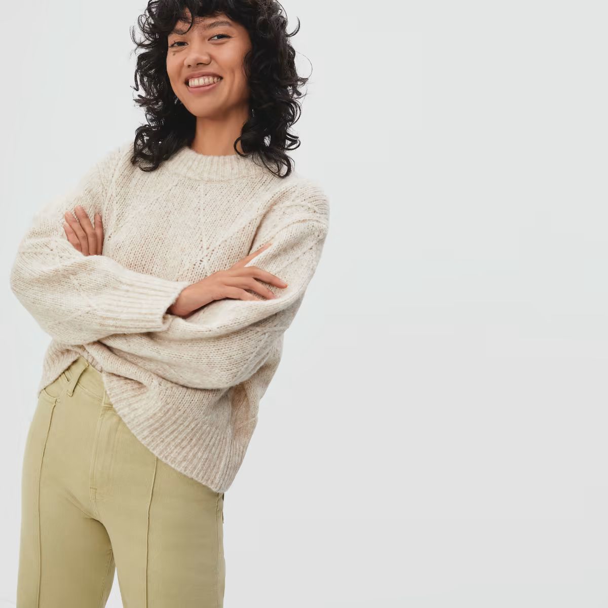 The Diamond-Stitch Cloud Crew | Everlane