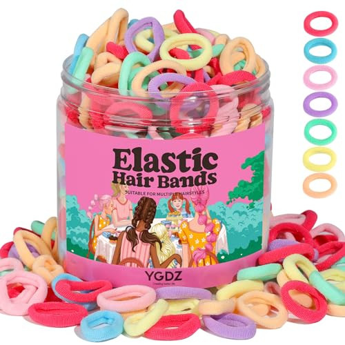 YGDZ Baby Hair Ties, 300pcs Elastic Toddler Hair Ties for Little Girls Kids, Small Mini Hair Bands Soft Ponytail Holders Hair Accessories, Multicolor | Amazon (US)