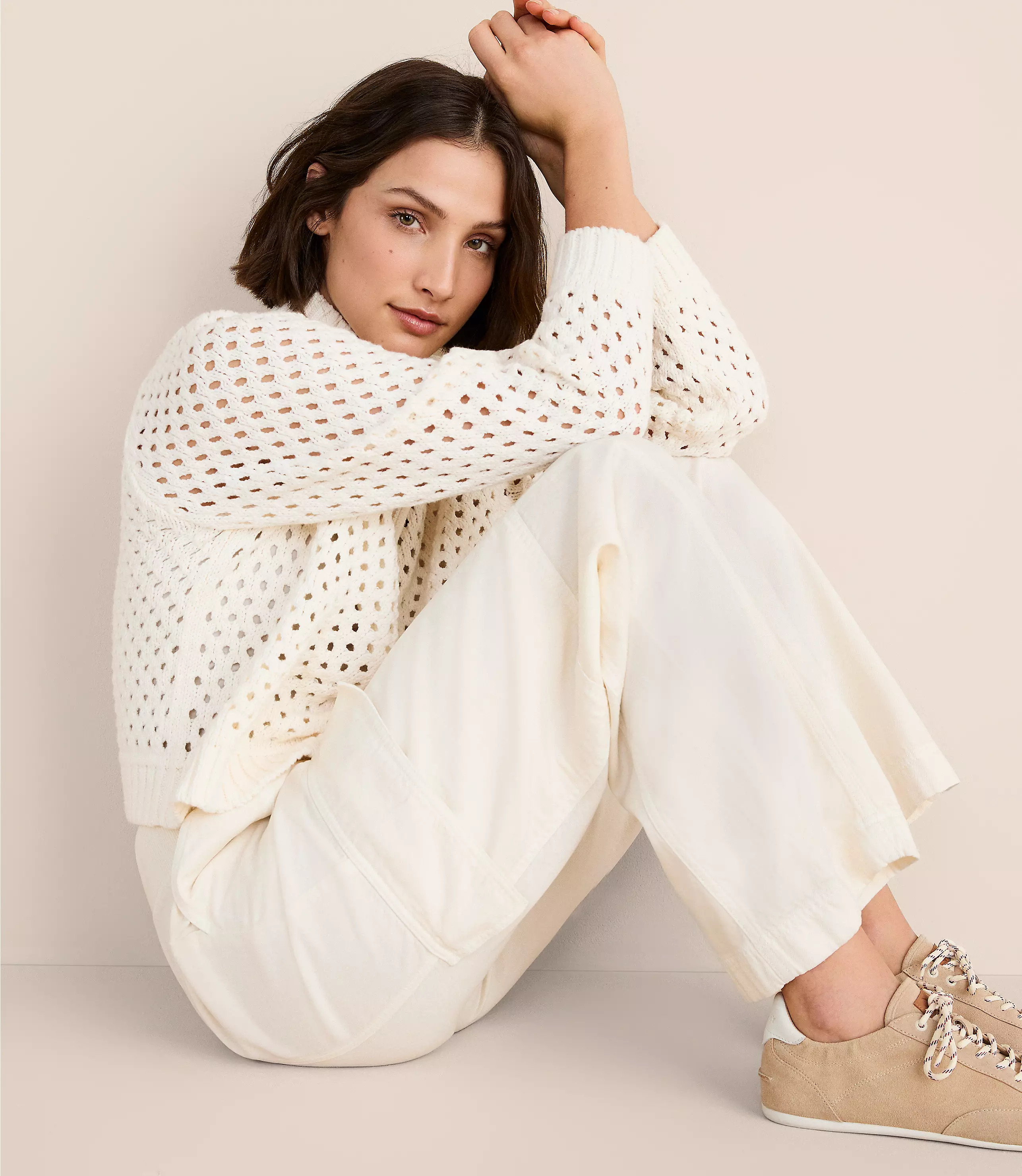 Lou & Grey Washed Twill Straight Leg Cargo Pants | LOFT