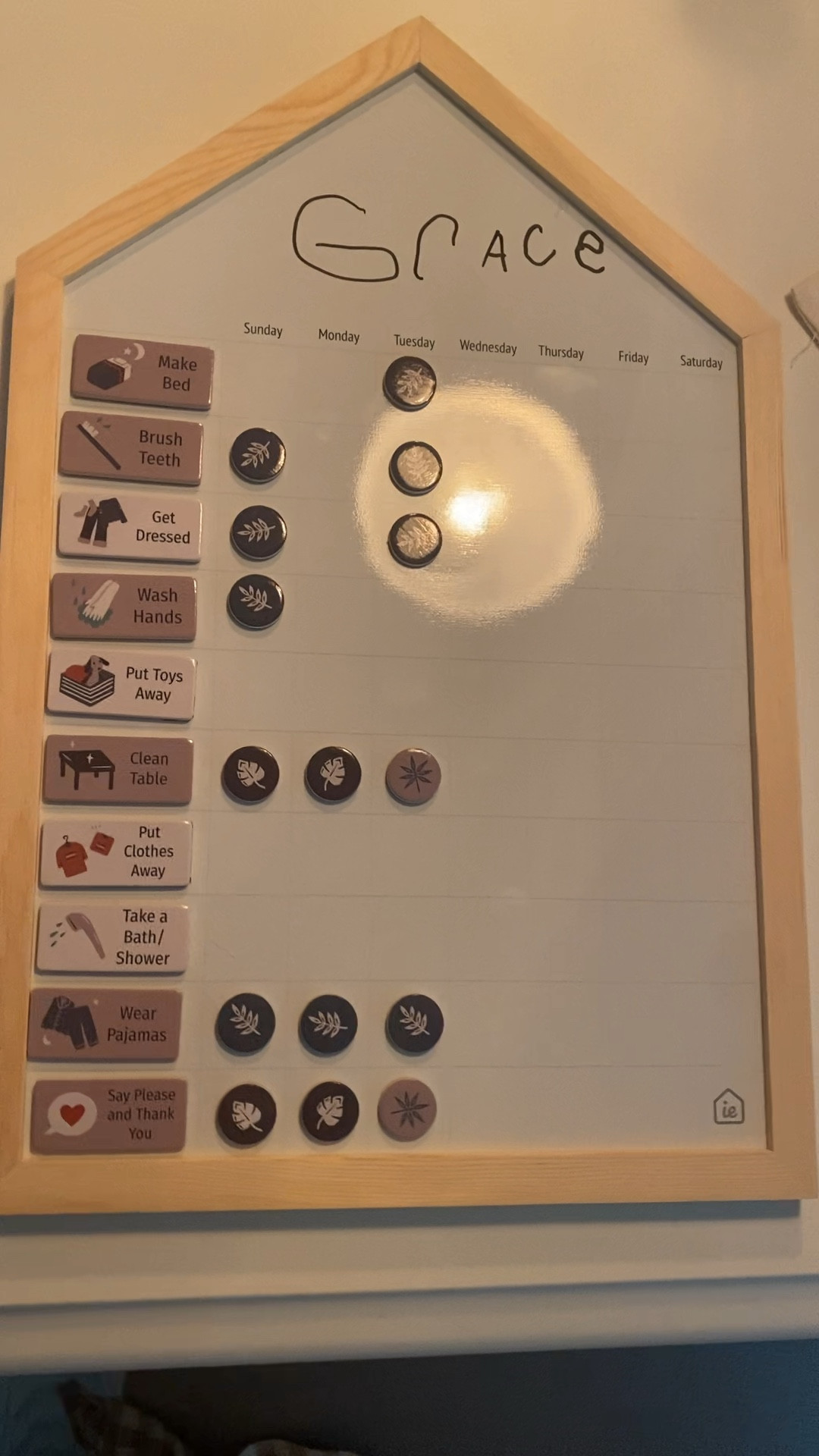 New chore routine chart for the kids! There are customizable magnets and this one can really grow with them for years to come. I love empowering my kids with things like this. Grace is so motivated by it. Loves a list. 

Chore chart. Routine chart. Montessori inspired. 

#LTKKids #LTKHome #LTKFamily