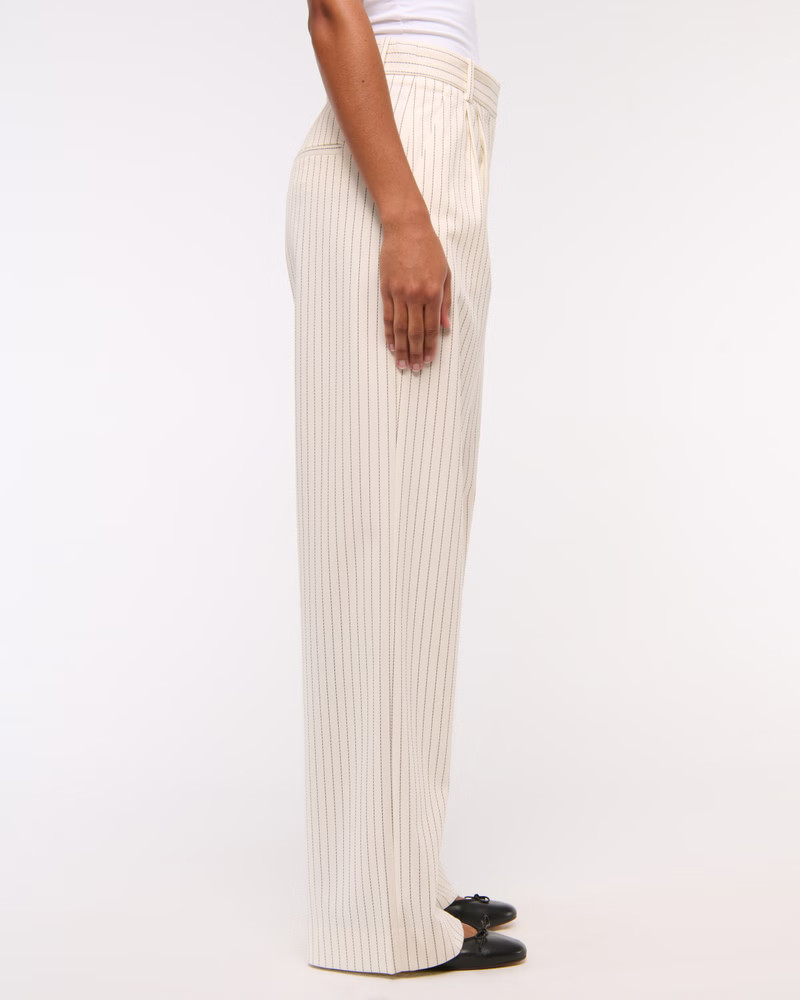 Curve Love A&F Sloane Tailored Wide Leg Pant | Abercrombie & Fitch (US)