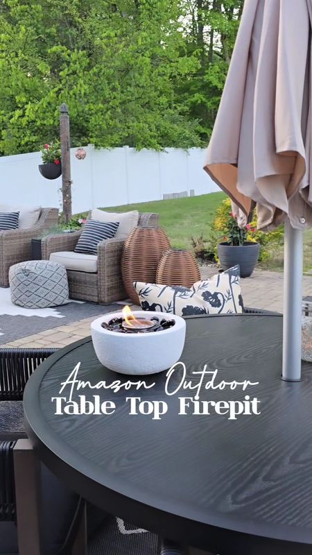 Outdoor Must Have: Tabletop Firepit 🔥Comment: FIREPIT to shopSo aesthetic and comes with everything you need for set up! Highly rated and currently on sale. Comes in 3 colors,  onyx, azure, indigo, and it's smokeless. This would be perfect for smores.I love the quality of the vessel, and if you're going for a more neutral aesthetic, this is it. 🤍

#LTKhome #LTKVideo #LTKsalealert