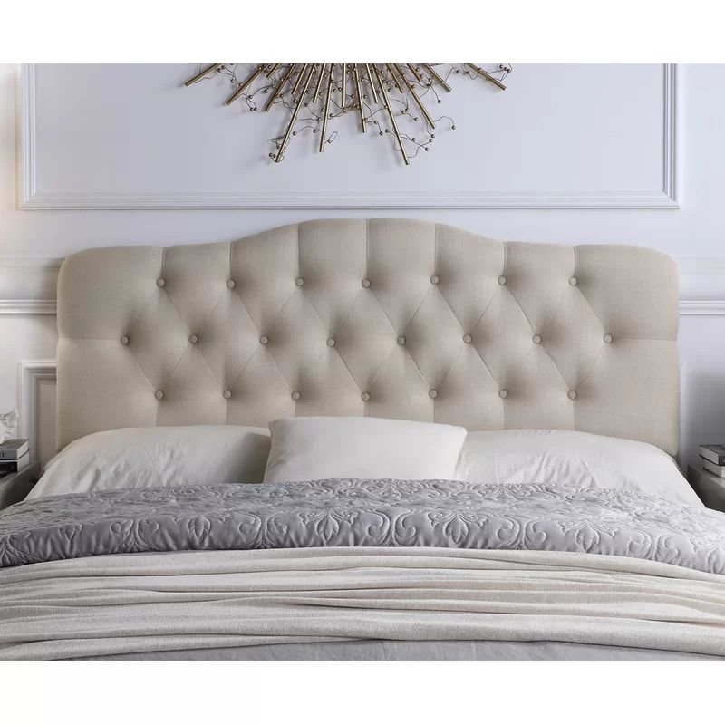 Darylene Upholstered Solid Wood Panel Headboard | Wayfair North America