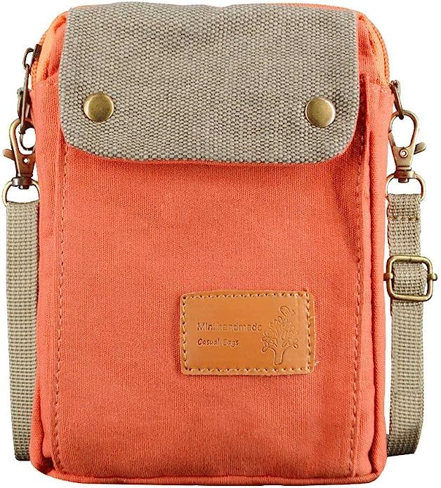 Canvas Small Crossbody Bags Cell Phone Purse Wallet Shoulder Bag for Women Teen Girls | Amazon (US)