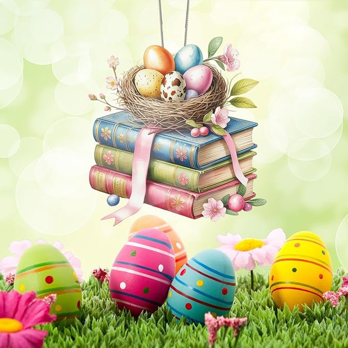 Enfeites de Páscoa para pendurar em coração, enfeites de árvore de Natal feitos à mão, deco... | Amazon (BR)