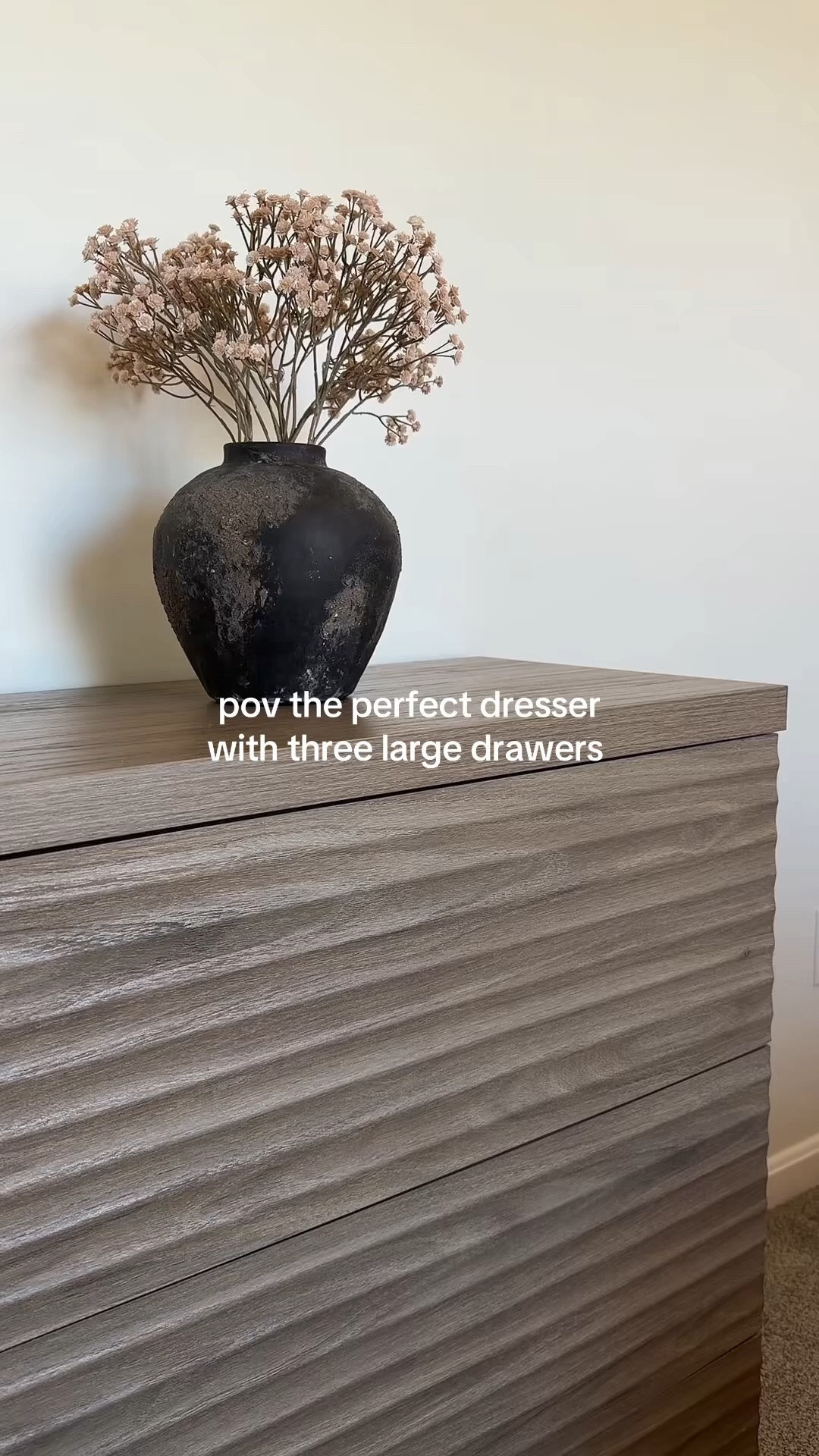 Three large drawer fluted modern dresser 

#amazon #amazonfind #dresser

#LTKSaleAlert #LTKHome