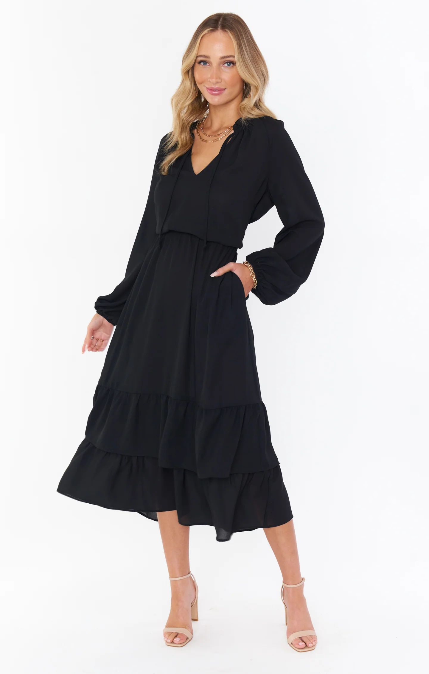 Cait Midi Dress ~ Black | Show Me Your Mumu