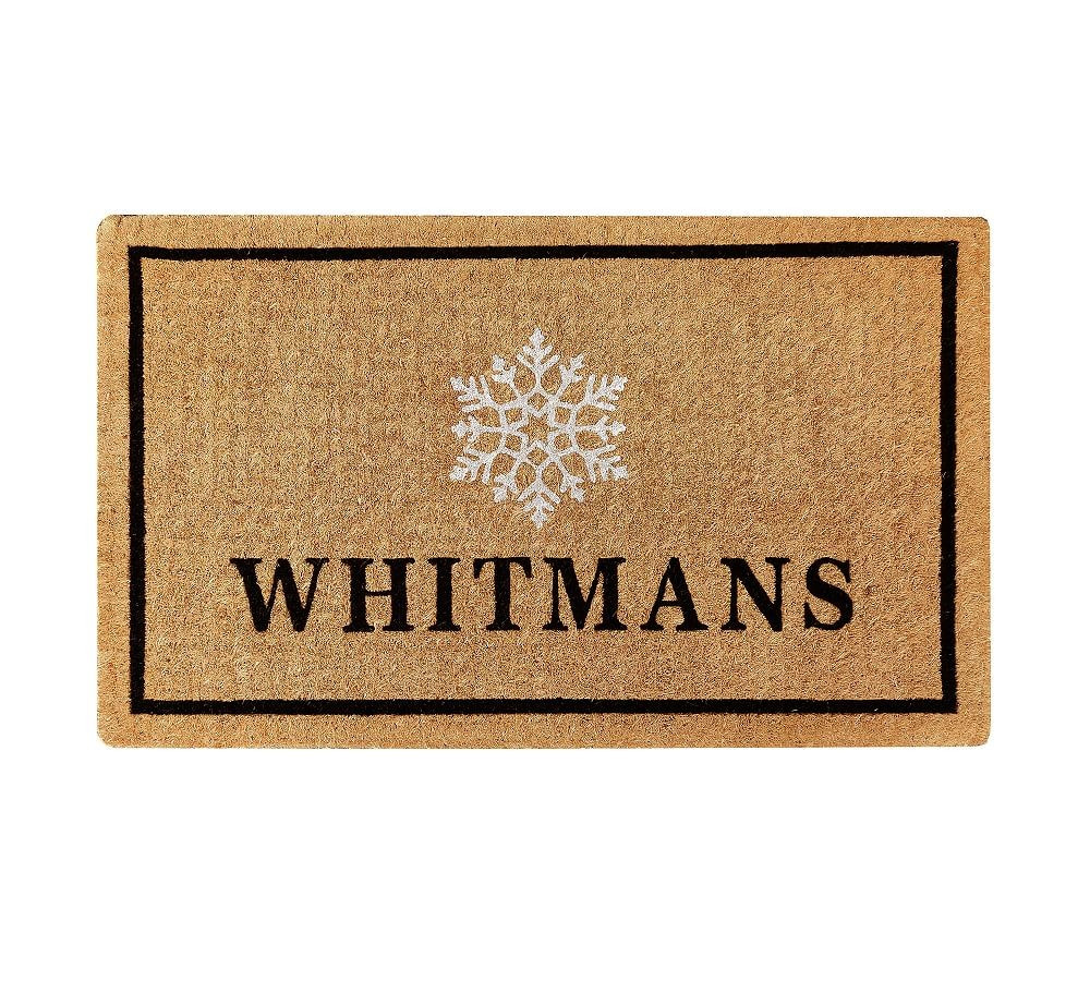 Snowflake Icon Personalized Doormat, 22 x 36"", Multi | Pottery Barn (US)