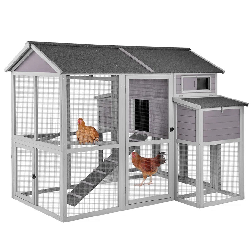 Kennon 25.7 Square Feet Chicken Coop with Chicken Run | Wayfair North America