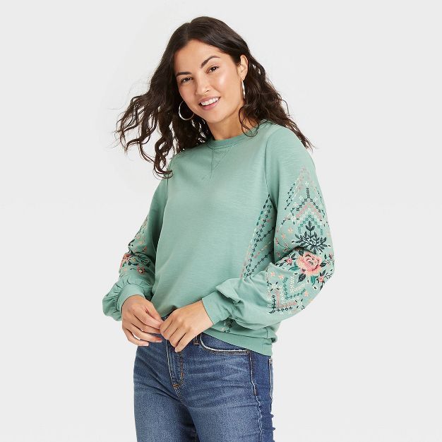 Women's Embroidered Sweatshirt - Knox Rose™ | Target