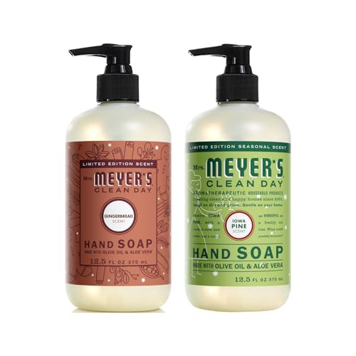 MRS. MEYER'S CLEAN DAY Variety, 1 Mrs. Meyer's Liquid Hand Soap 12.5 OZ, 1 Mrs. Meyer's Liquid Hand Soap, 12.5 OZ, 1 CT (Gingerbread + Iowa Pine) | Amazon (US)