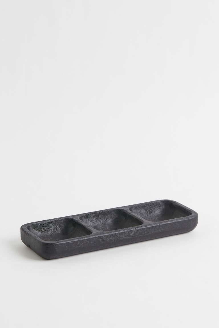 Three-compartment Wooden Dish | H&M (US)