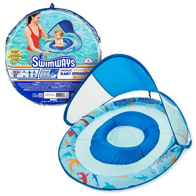 Swimways Sun Canopy Spring Float with Hyper-Flate Valve - Shark | Target