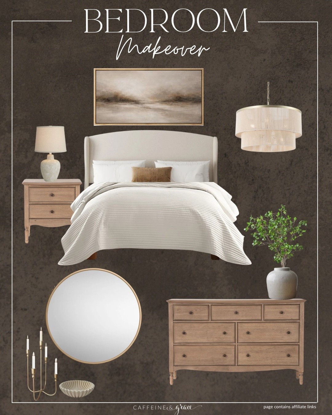 This bedroom makeover came together with the perfect mix of elevated and affordable finds 🤍 I started with a beautiful bed and statement chandelier from Wayfair to set the tone, then layered in soft, cozy bedding from Amazon for that plush, high-end feel. To ground the space, I added a warm, wood-tone dresser from Living Spaces, bringing in depth and an organic touch.
The result is a modern, cozy retreat filled with neutral tones, rich textures, and a balanced mix of materials. This space proves you can create a designer-inspired bedroom by combining pieces from different places—making it feel curated, inviting, and effortlessly luxe without overspending. ✨ #wayfair #amazon #bedroommakeover #organicmodern

#LTKHome