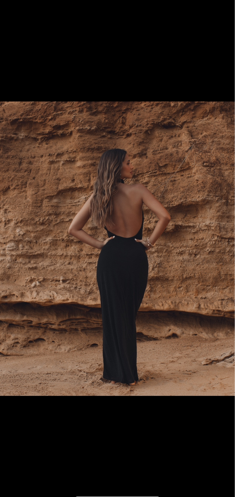 My collection x Lovers and Friends DROP3, open back black maxi dress, revolve