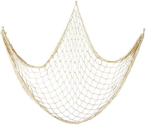 Amazon.com: MerceHygea Cotton Fishing Net Decorative 79 Inch Beach Themed Decor Home Bedroom Part... | Amazon (US)