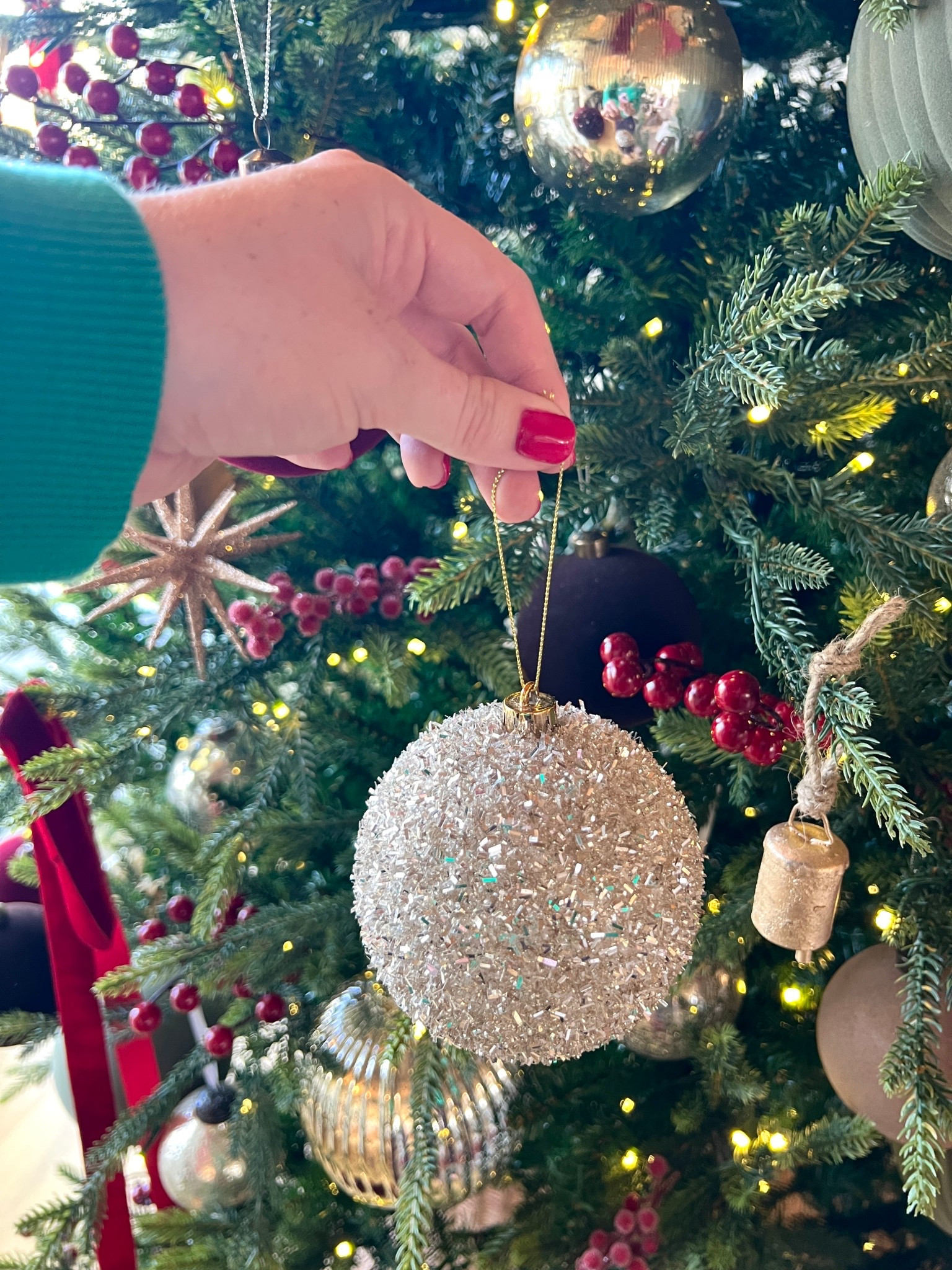 Favorite tinsel ornaments on sale! This is color champagne - I’ll link the other colors too! 

#LTKHoliday #LTKSeasonal #LTKHome