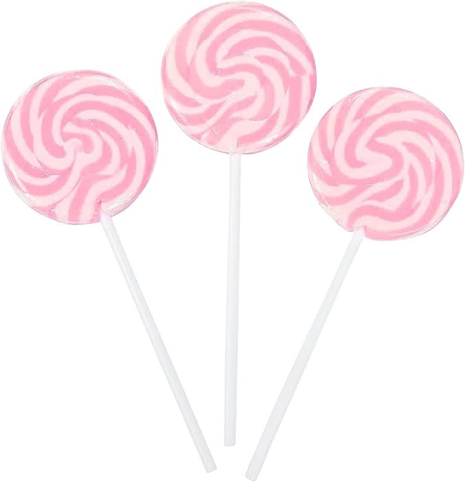 PINK SWIRL LOLLIPOPS - 24 CANDY SUCKERS INDIVIDUALLY WRAPPED - LARGE 2 INCH POPS - CANDY BUFFET | Amazon (US)